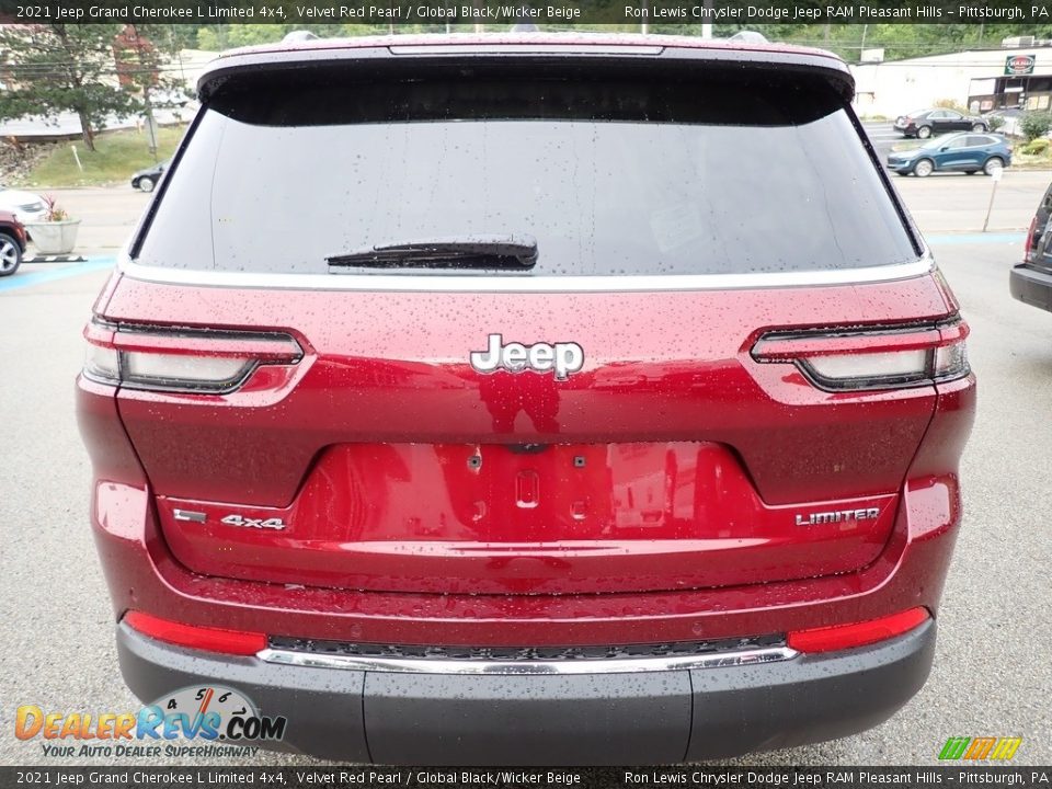 2021 Jeep Grand Cherokee L Limited 4x4 Velvet Red Pearl / Global Black/Wicker Beige Photo #4