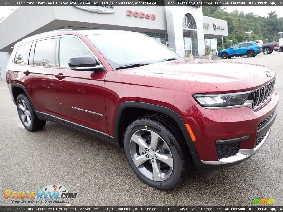 2021 Jeep Grand Cherokee L Limited 4x4 Velvet Red Pearl / Global Black/Wicker Beige Photo #8