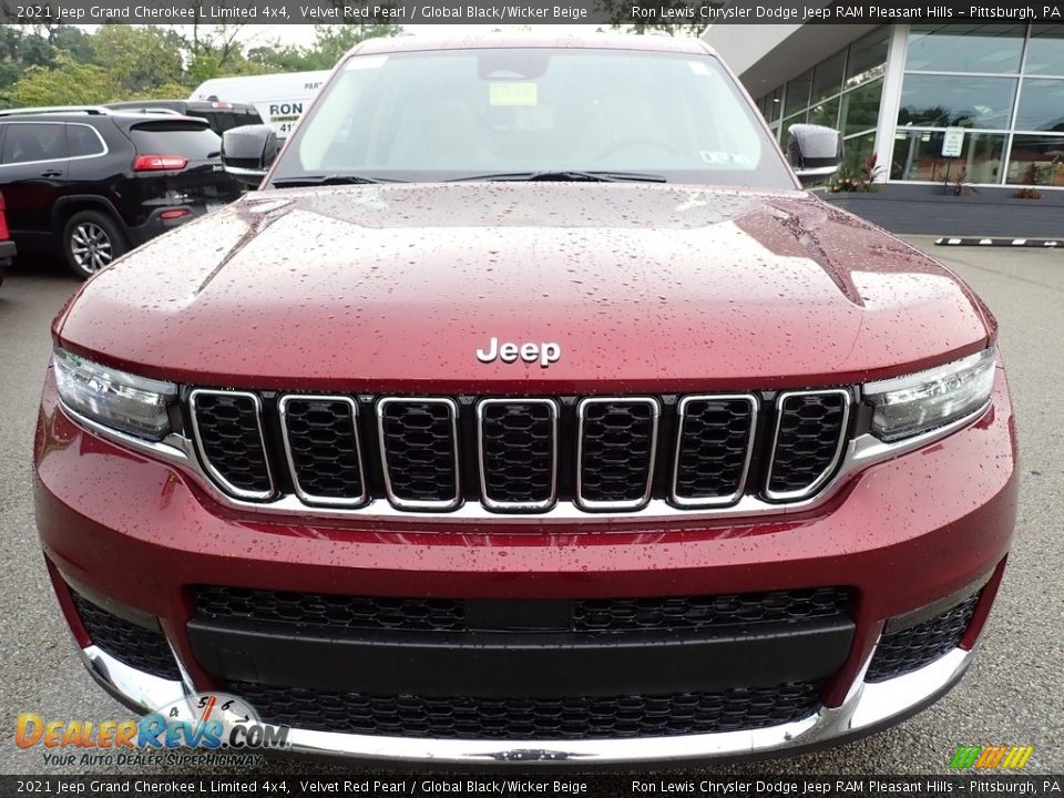 2021 Jeep Grand Cherokee L Limited 4x4 Velvet Red Pearl / Global Black/Wicker Beige Photo #9