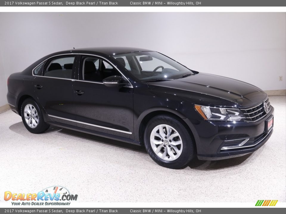 2017 Volkswagen Passat S Sedan Deep Black Pearl / Titan Black Photo #1