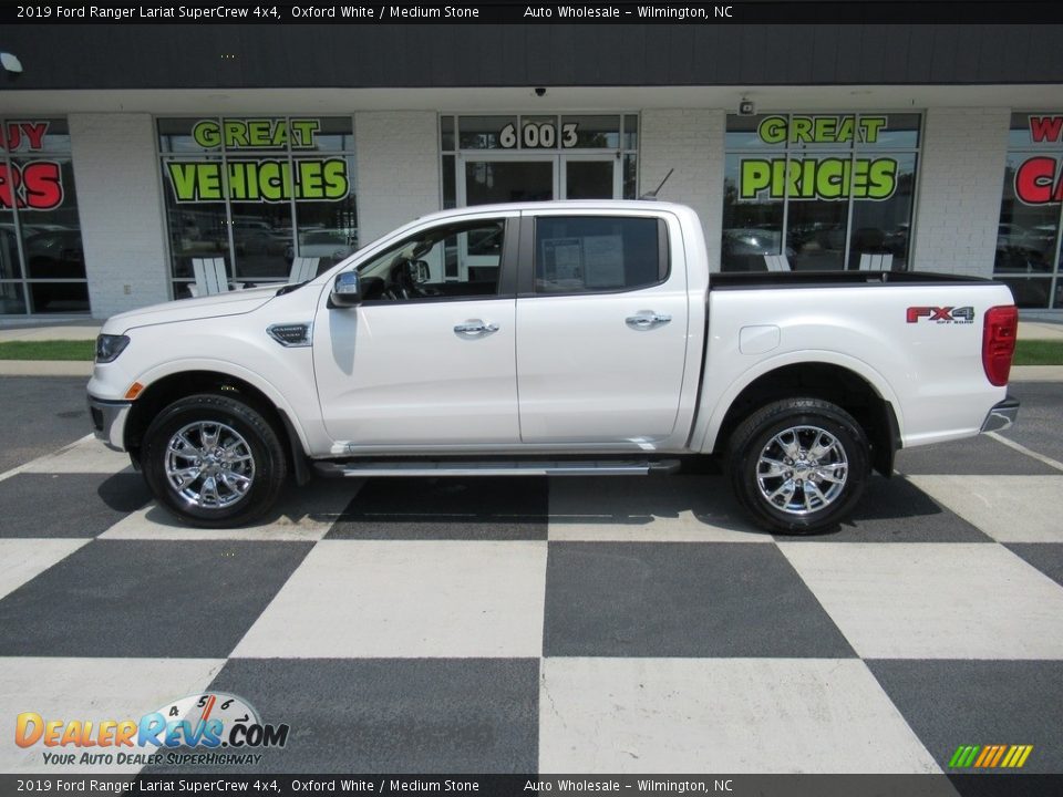2019 Ford Ranger Lariat SuperCrew 4x4 Oxford White / Medium Stone Photo #1
