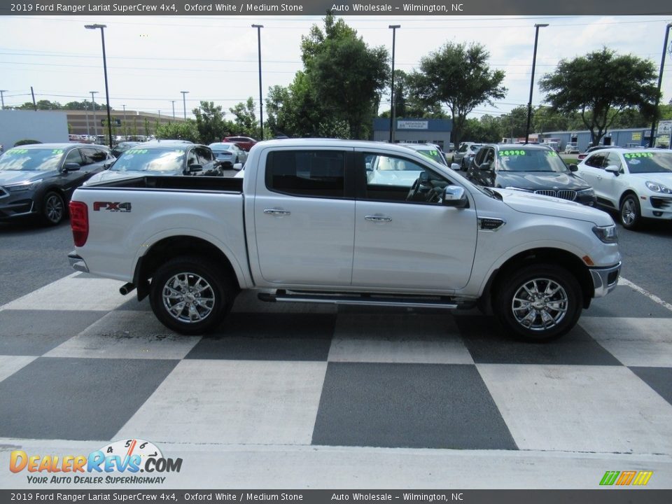 2019 Ford Ranger Lariat SuperCrew 4x4 Oxford White / Medium Stone Photo #3