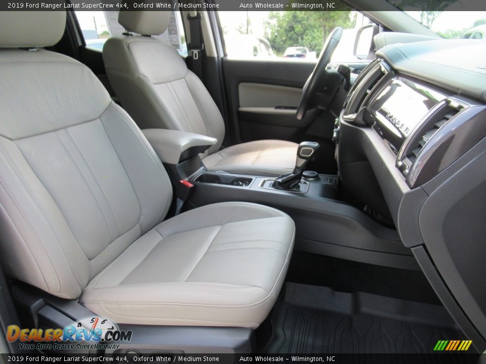 2019 Ford Ranger Lariat SuperCrew 4x4 Oxford White / Medium Stone Photo #13