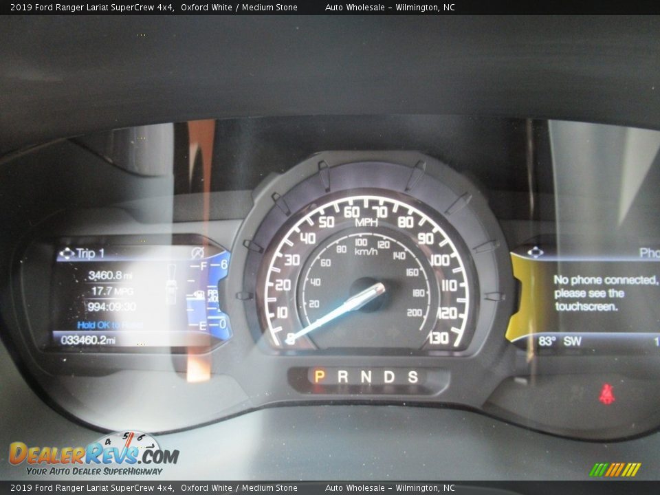 2019 Ford Ranger Lariat SuperCrew 4x4 Oxford White / Medium Stone Photo #16