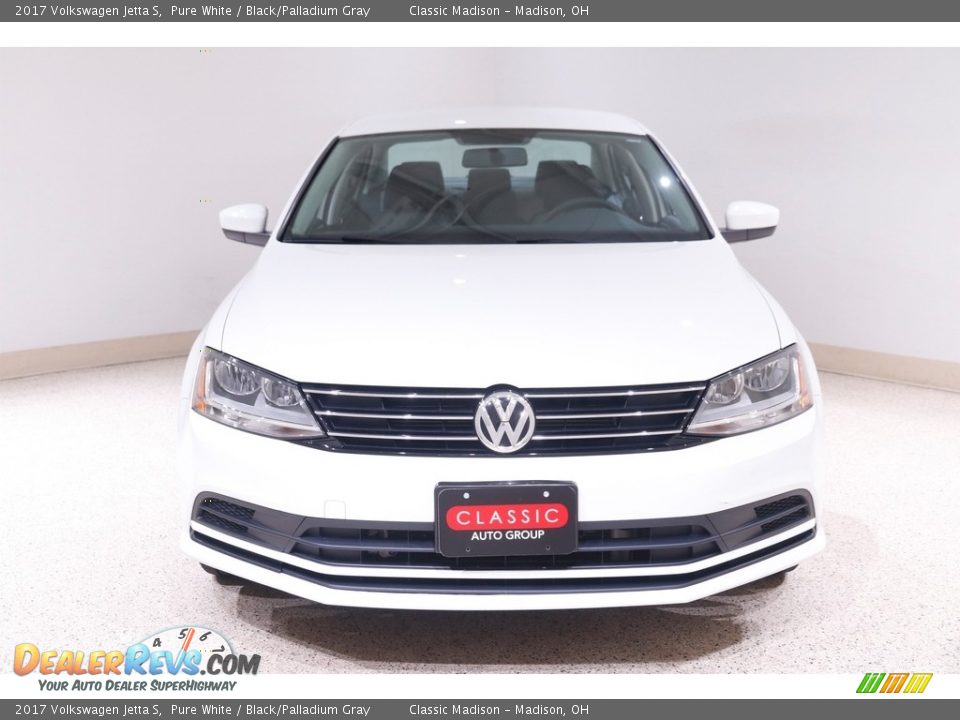 2017 Volkswagen Jetta S Pure White / Black/Palladium Gray Photo #2