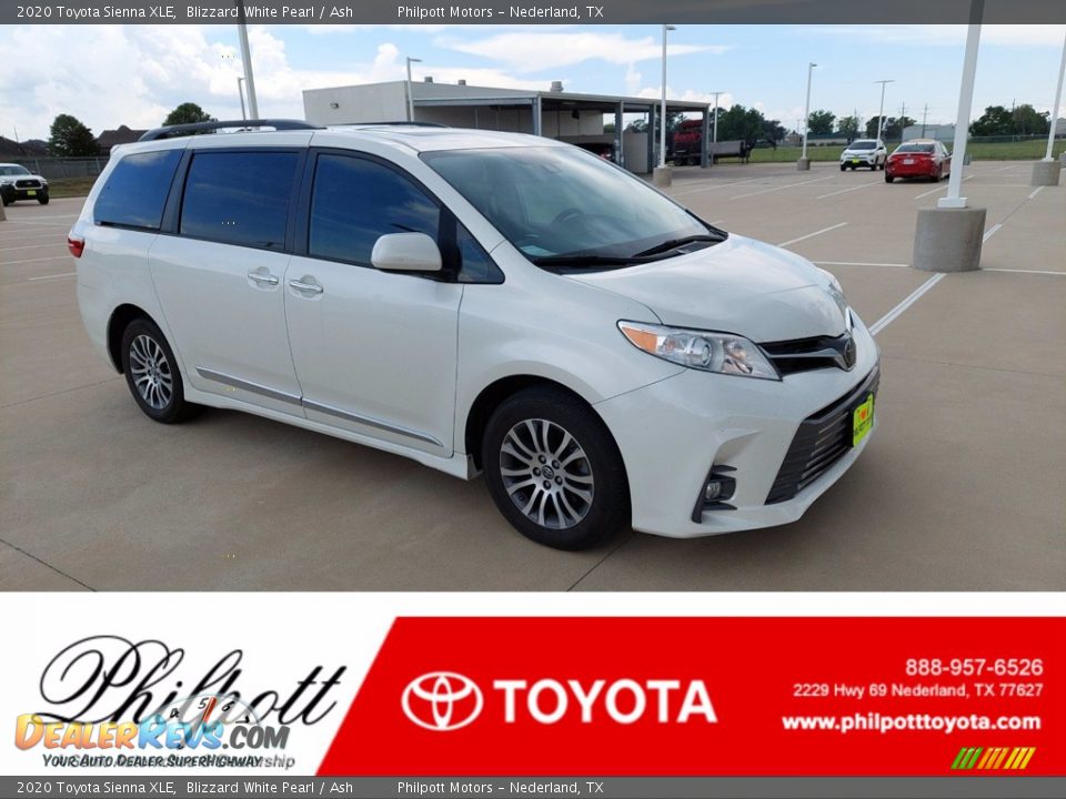 2020 Toyota Sienna XLE Blizzard White Pearl / Ash Photo #1