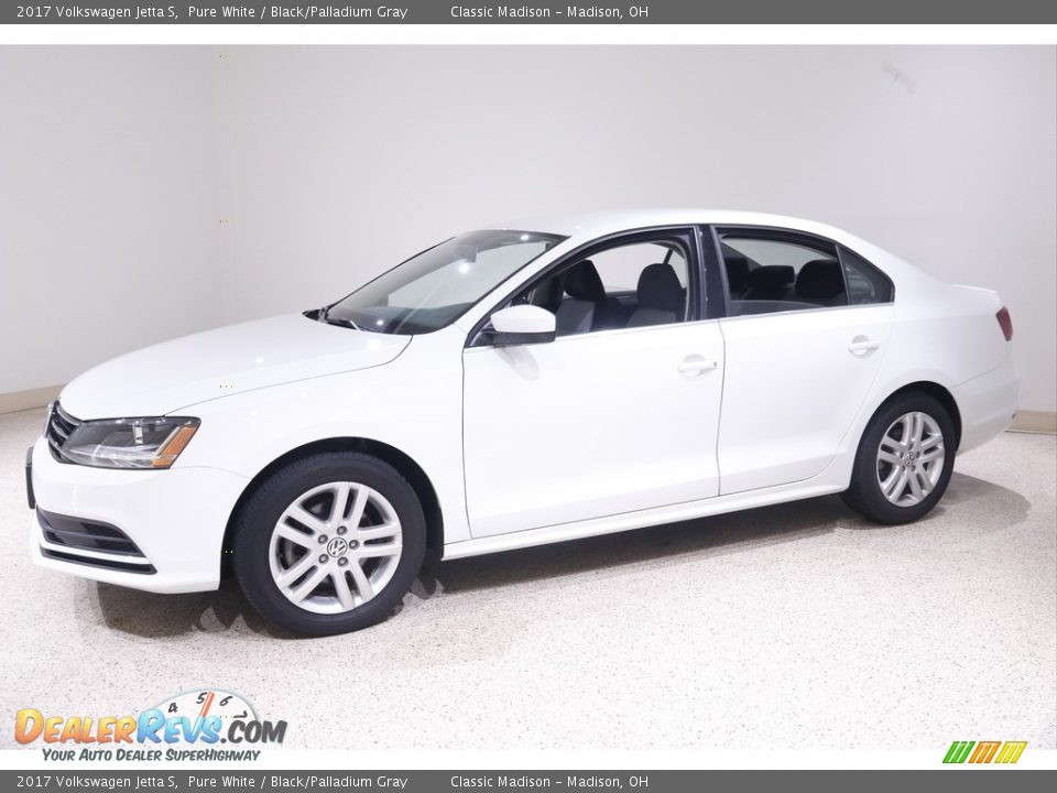 2017 Volkswagen Jetta S Pure White / Black/Palladium Gray Photo #3