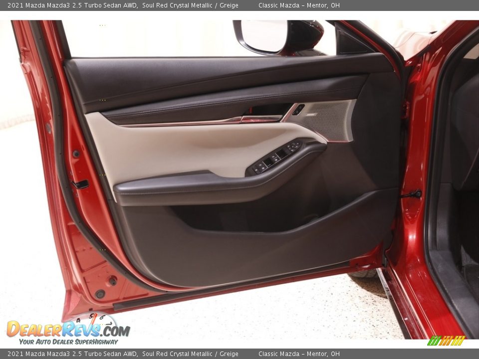 2021 Mazda Mazda3 2.5 Turbo Sedan AWD Soul Red Crystal Metallic / Greige Photo #4