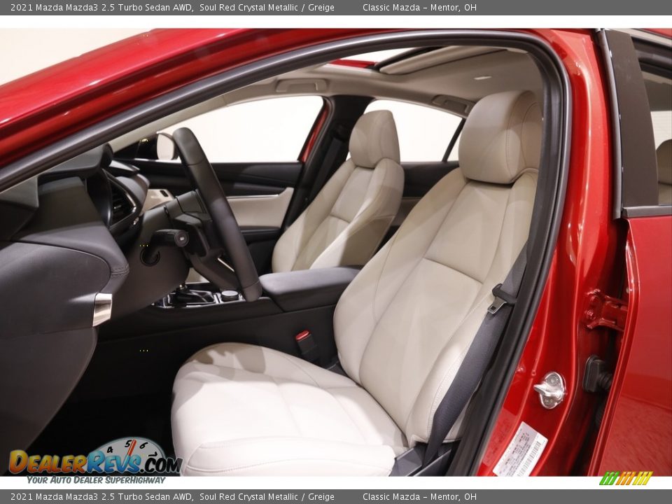 2021 Mazda Mazda3 2.5 Turbo Sedan AWD Soul Red Crystal Metallic / Greige Photo #5