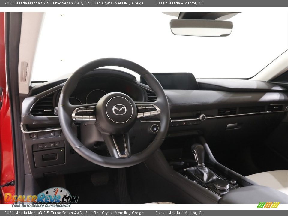 2021 Mazda Mazda3 2.5 Turbo Sedan AWD Soul Red Crystal Metallic / Greige Photo #6