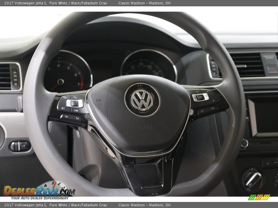 2017 Volkswagen Jetta S Pure White / Black/Palladium Gray Photo #7