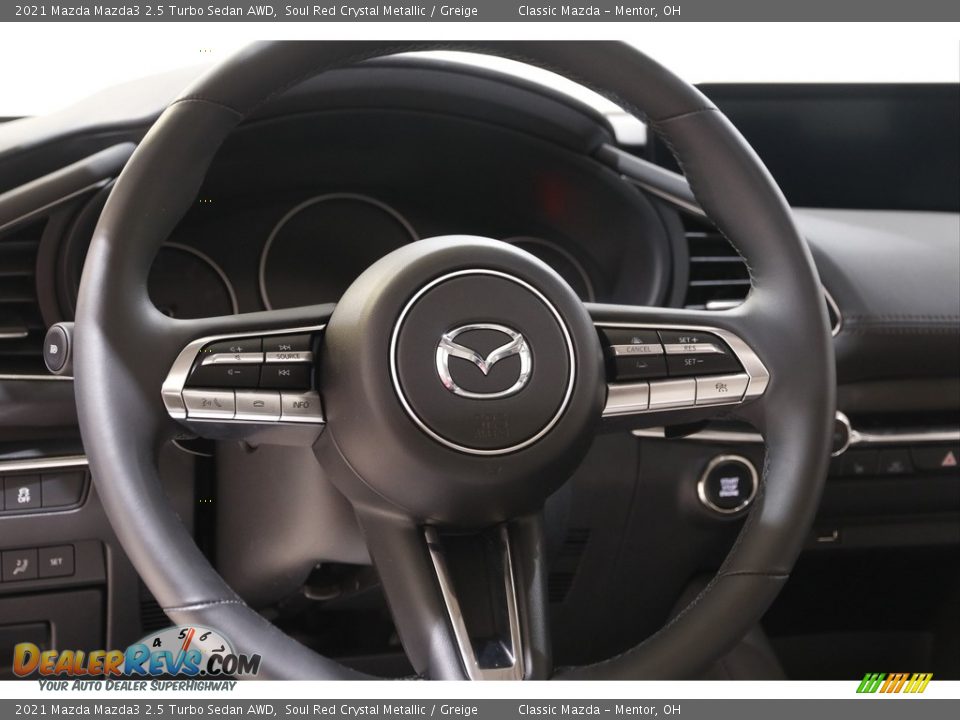 2021 Mazda Mazda3 2.5 Turbo Sedan AWD Soul Red Crystal Metallic / Greige Photo #7