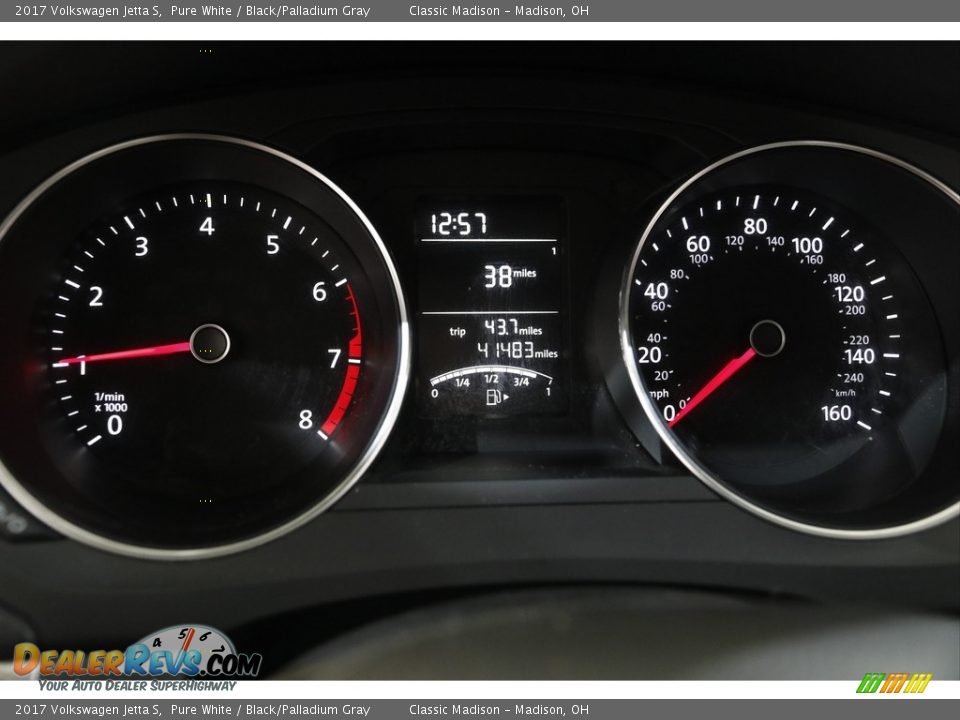 2017 Volkswagen Jetta S Pure White / Black/Palladium Gray Photo #8