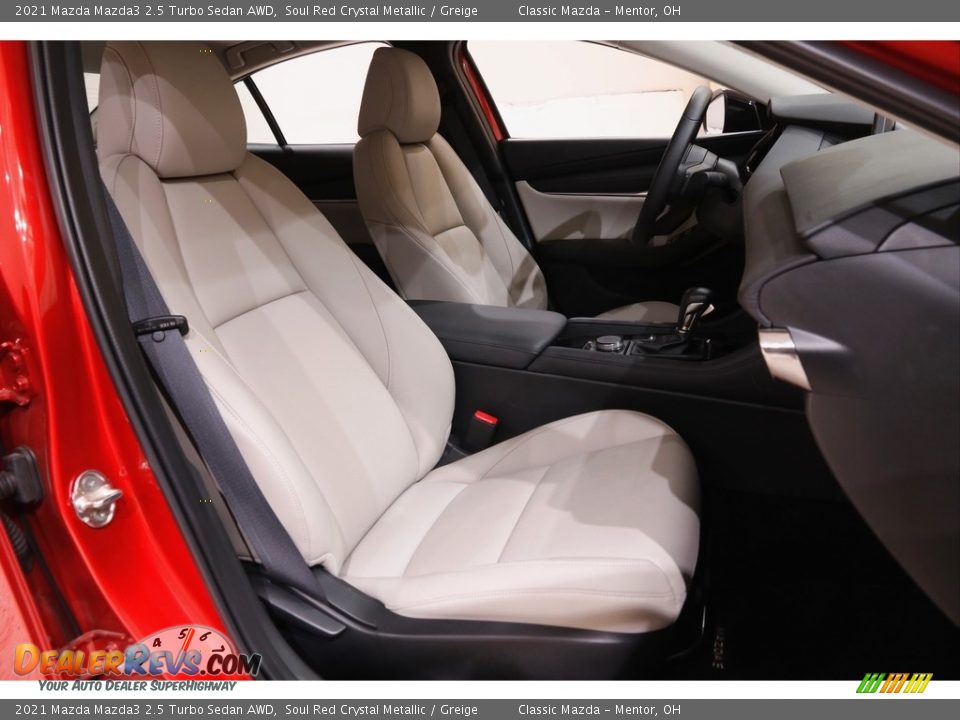 2021 Mazda Mazda3 2.5 Turbo Sedan AWD Soul Red Crystal Metallic / Greige Photo #14