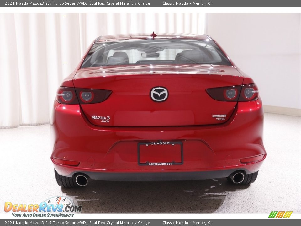 2021 Mazda Mazda3 2.5 Turbo Sedan AWD Soul Red Crystal Metallic / Greige Photo #17