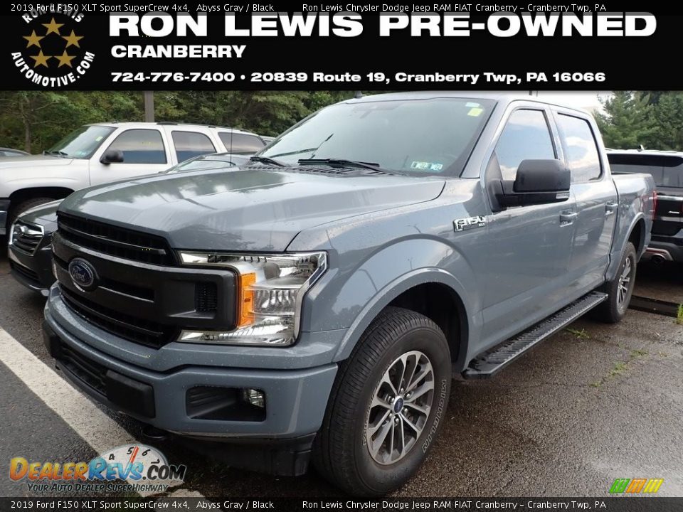 2019 Ford F150 XLT Sport SuperCrew 4x4 Abyss Gray / Black Photo #1