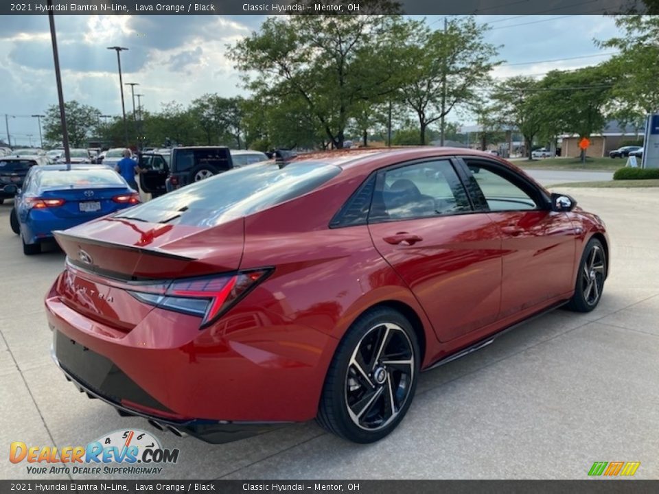 2021 Hyundai Elantra N-Line Lava Orange / Black Photo #2
