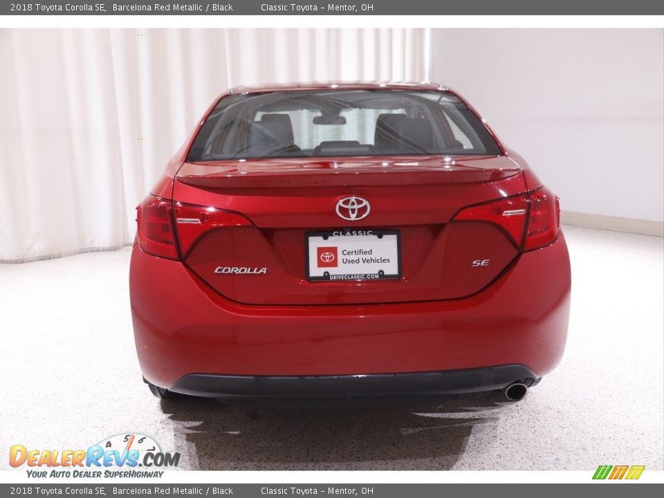 2018 Toyota Corolla SE Barcelona Red Metallic / Black Photo #16