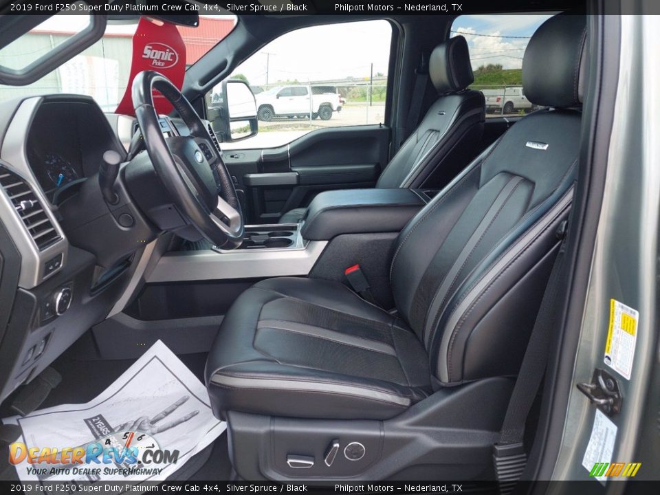 Black Interior - 2019 Ford F250 Super Duty Platinum Crew Cab 4x4 Photo #10