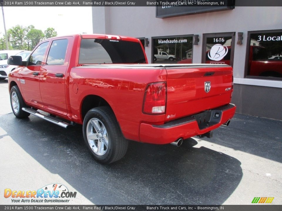 2014 Ram 1500 Tradesman Crew Cab 4x4 Flame Red / Black/Diesel Gray Photo #3