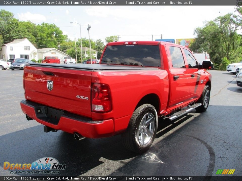 2014 Ram 1500 Tradesman Crew Cab 4x4 Flame Red / Black/Diesel Gray Photo #4