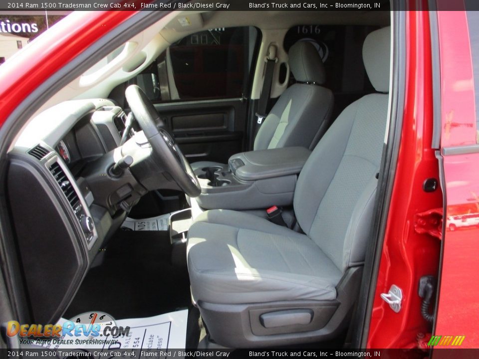 2014 Ram 1500 Tradesman Crew Cab 4x4 Flame Red / Black/Diesel Gray Photo #6