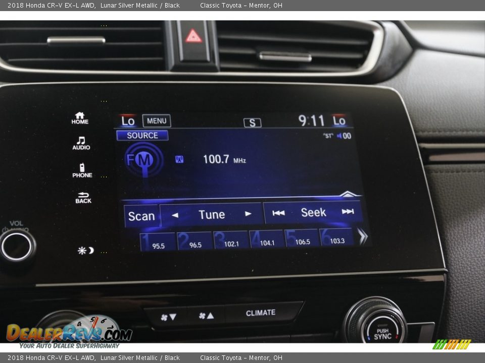 2018 Honda CR-V EX-L AWD Lunar Silver Metallic / Black Photo #10