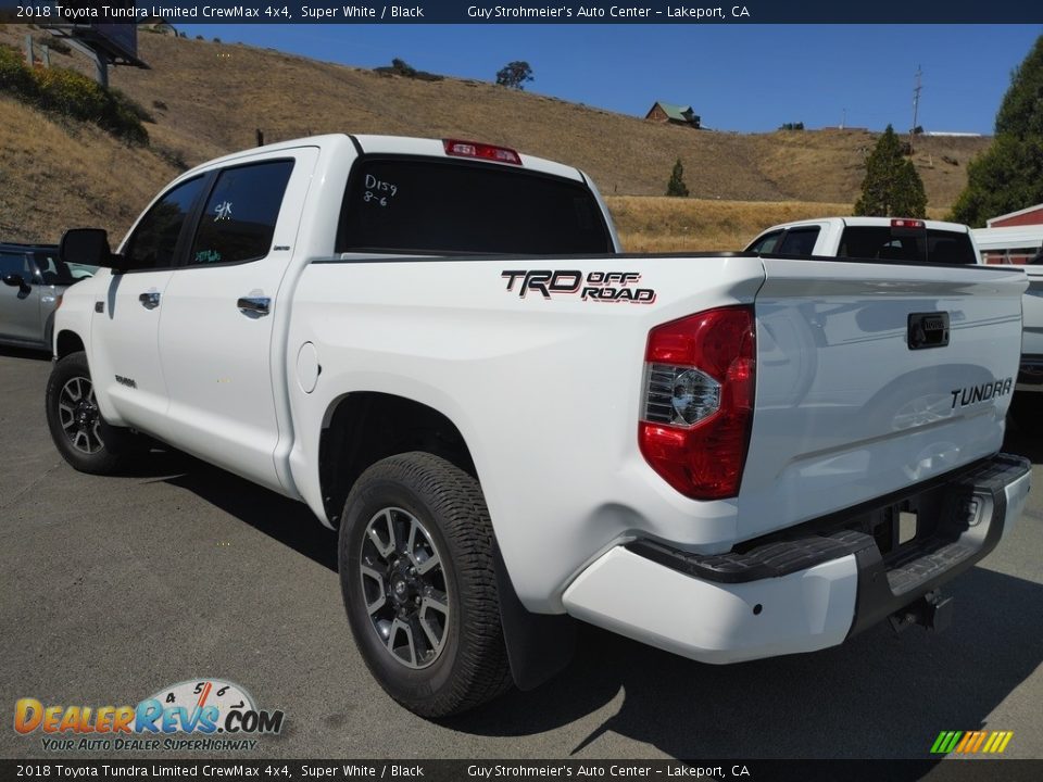 2018 Toyota Tundra Limited CrewMax 4x4 Super White / Black Photo #4