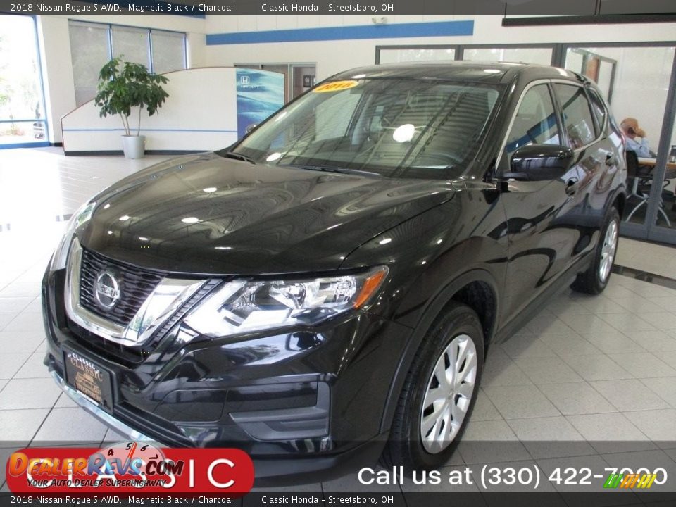 2018 Nissan Rogue S AWD Magnetic Black / Charcoal Photo #1