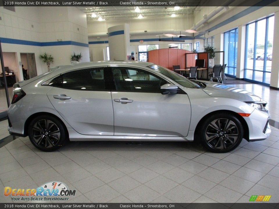 2018 Honda Civic EX Hatchback Lunar Silver Metallic / Black Photo #4