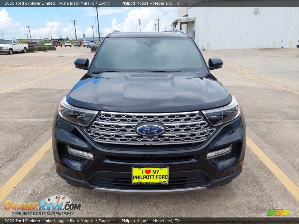 2020 Ford Explorer Limited Agate Black Metallic / Ebony Photo #2