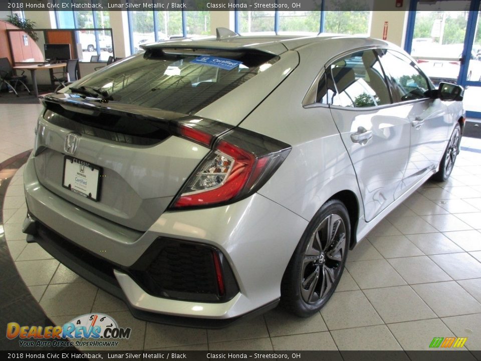 2018 Honda Civic EX Hatchback Lunar Silver Metallic / Black Photo #7