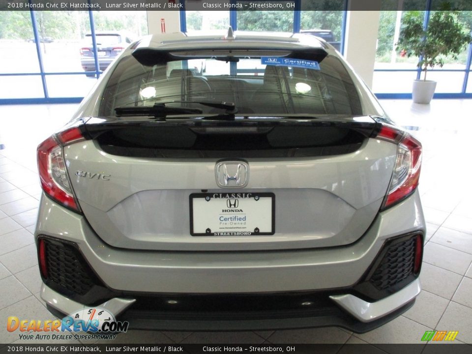 2018 Honda Civic EX Hatchback Lunar Silver Metallic / Black Photo #8
