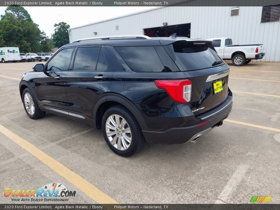 2020 Ford Explorer Limited Agate Black Metallic / Ebony Photo #5