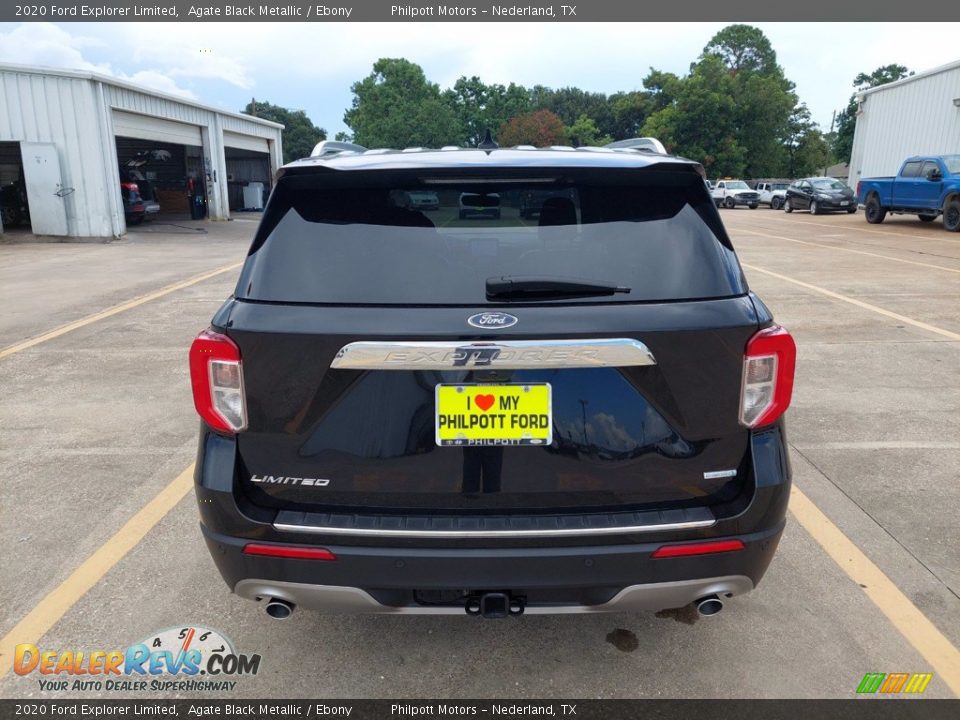 2020 Ford Explorer Limited Agate Black Metallic / Ebony Photo #6