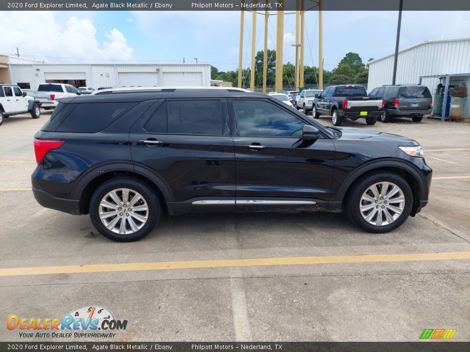 2020 Ford Explorer Limited Agate Black Metallic / Ebony Photo #8