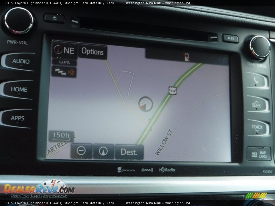 2019 Toyota Highlander XLE AWD Midnight Black Metallic / Black Photo #5