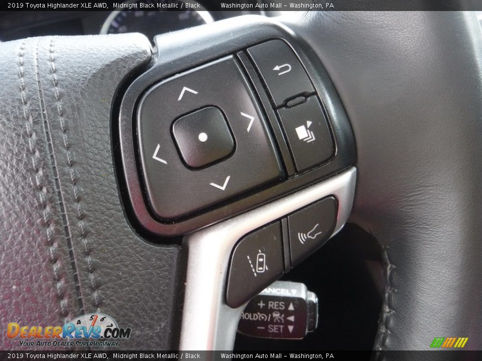 2019 Toyota Highlander XLE AWD Midnight Black Metallic / Black Photo #8