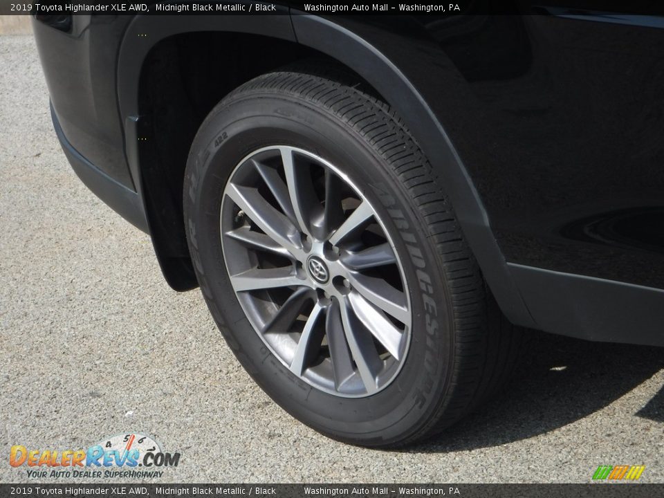 2019 Toyota Highlander XLE AWD Midnight Black Metallic / Black Photo #10