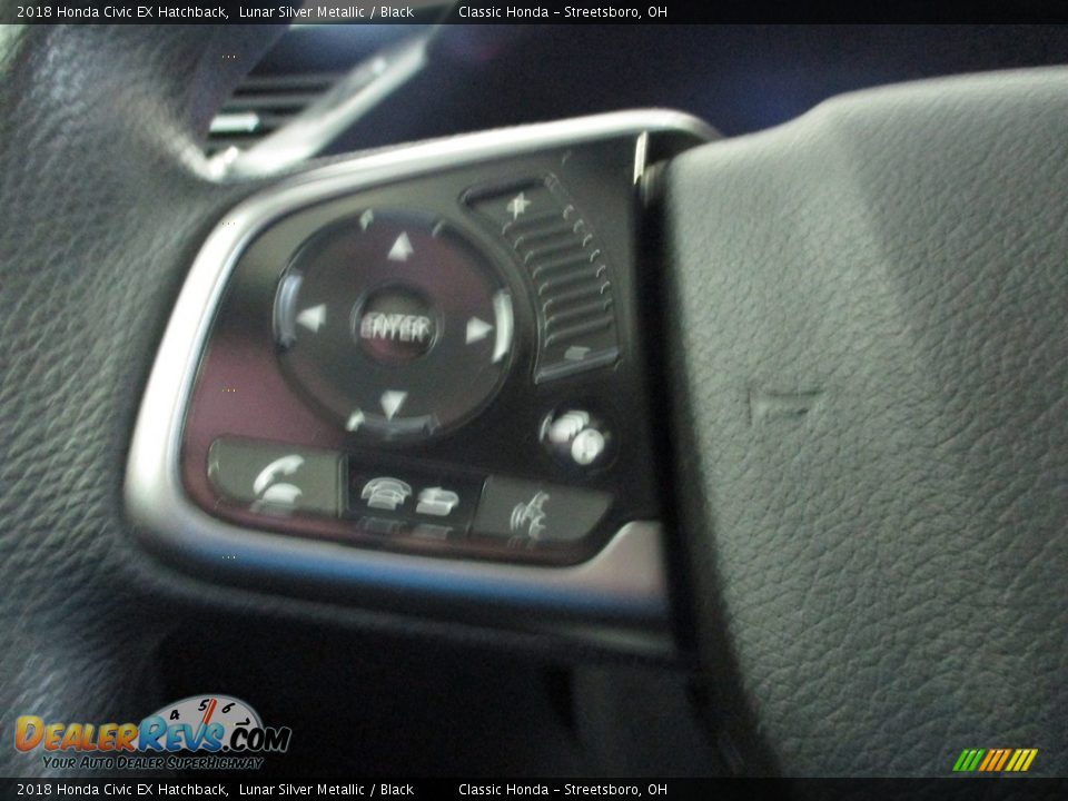 2018 Honda Civic EX Hatchback Lunar Silver Metallic / Black Photo #31
