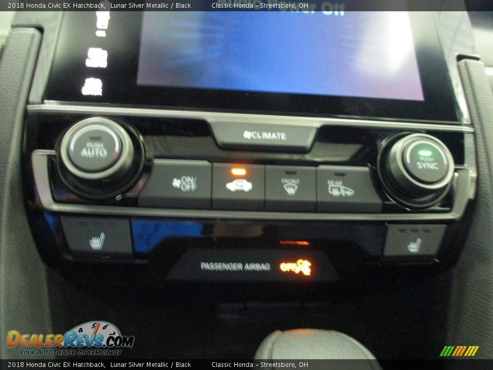 2018 Honda Civic EX Hatchback Lunar Silver Metallic / Black Photo #35