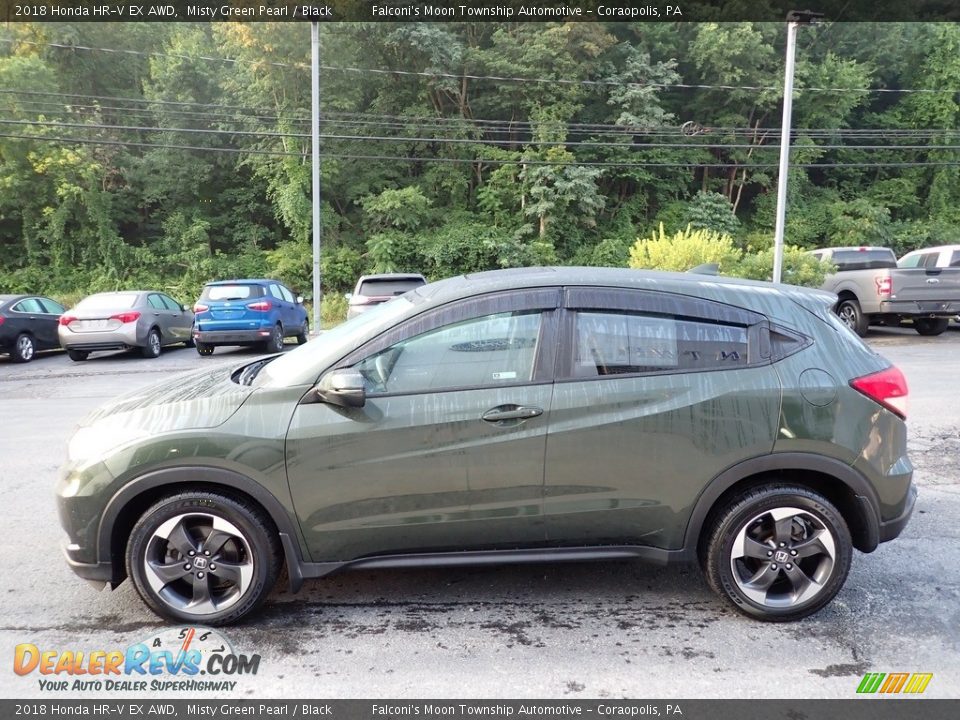 2018 Honda HR-V EX AWD Misty Green Pearl / Black Photo #6