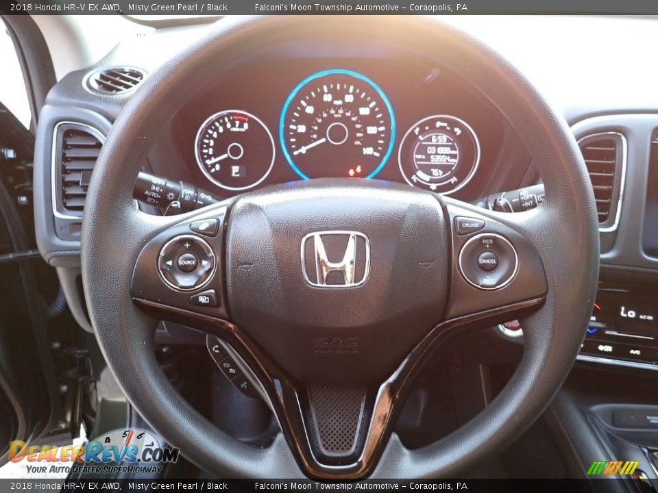 2018 Honda HR-V EX AWD Misty Green Pearl / Black Photo #24