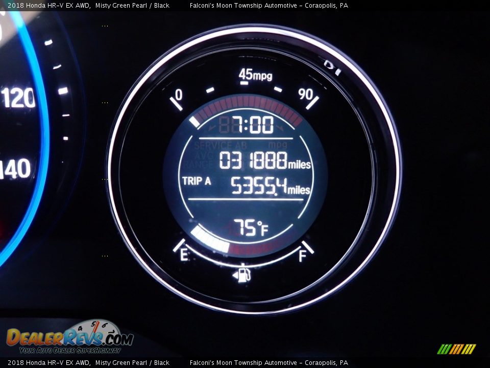 2018 Honda HR-V EX AWD Misty Green Pearl / Black Photo #28