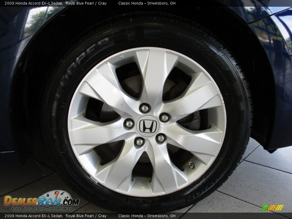 2009 Honda Accord EX-L Sedan Royal Blue Pearl / Gray Photo #5