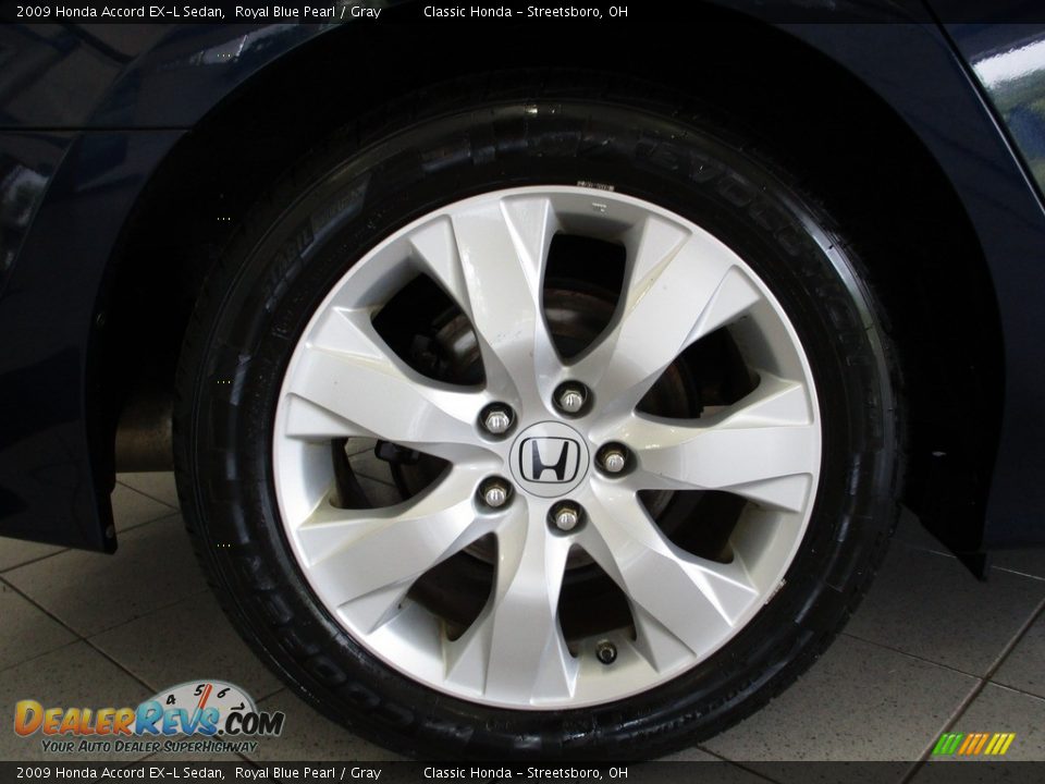 2009 Honda Accord EX-L Sedan Royal Blue Pearl / Gray Photo #6