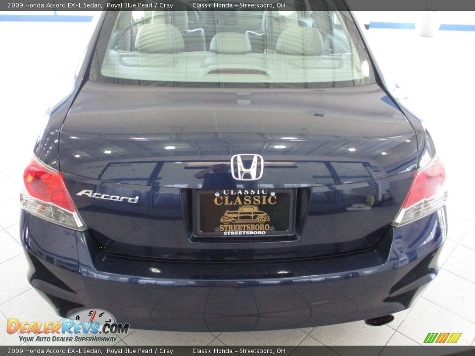 2009 Honda Accord EX-L Sedan Royal Blue Pearl / Gray Photo #7