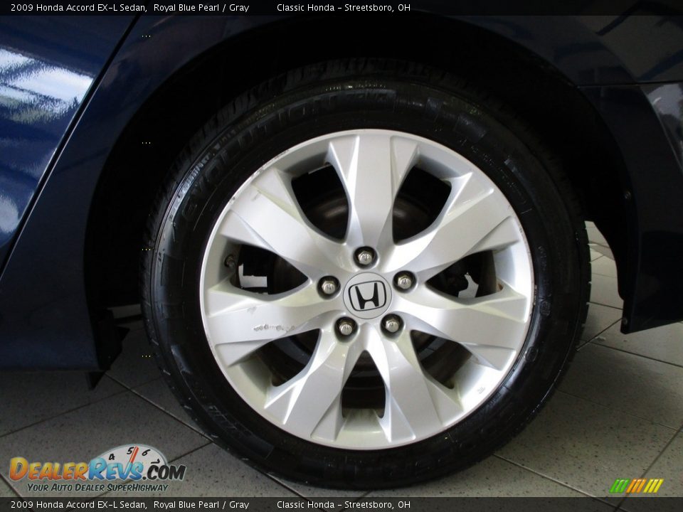 2009 Honda Accord EX-L Sedan Royal Blue Pearl / Gray Photo #9