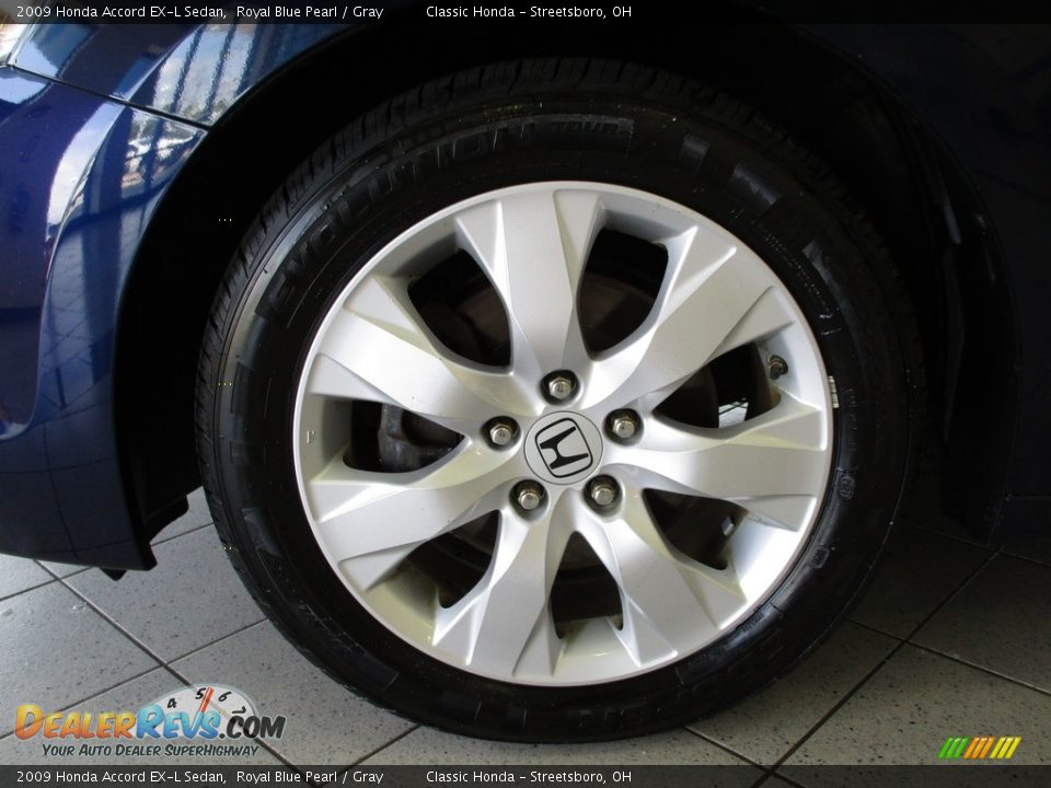 2009 Honda Accord EX-L Sedan Royal Blue Pearl / Gray Photo #10