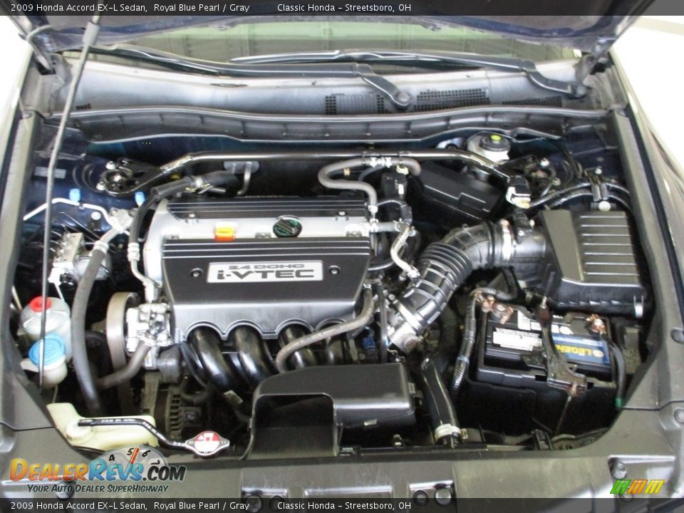 2009 Honda Accord EX-L Sedan Royal Blue Pearl / Gray Photo #12